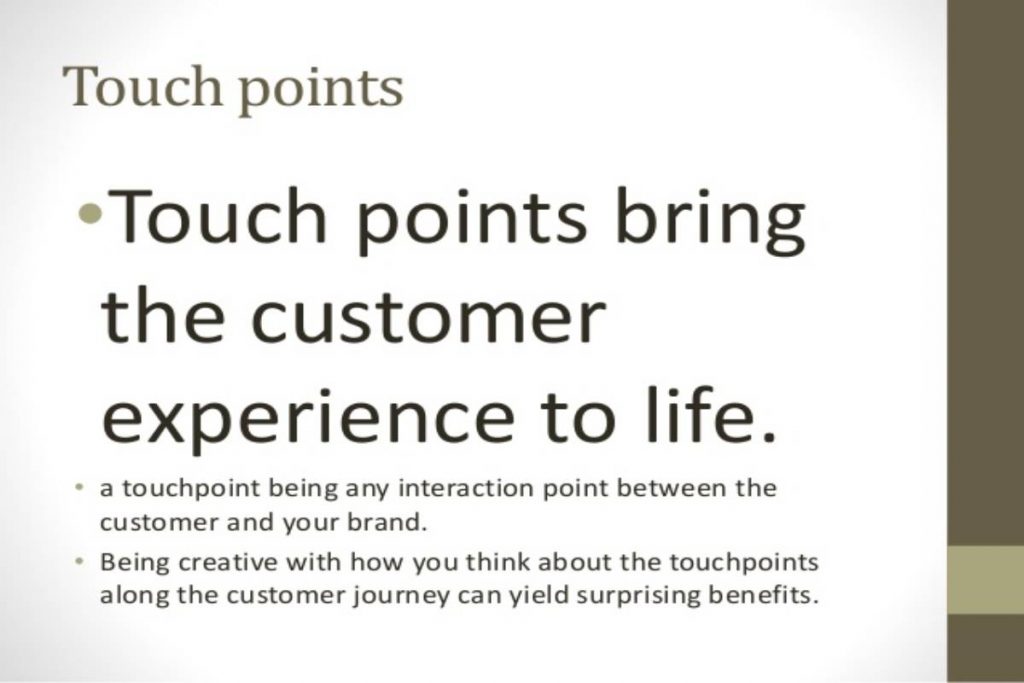 Contact points and touchpoints
