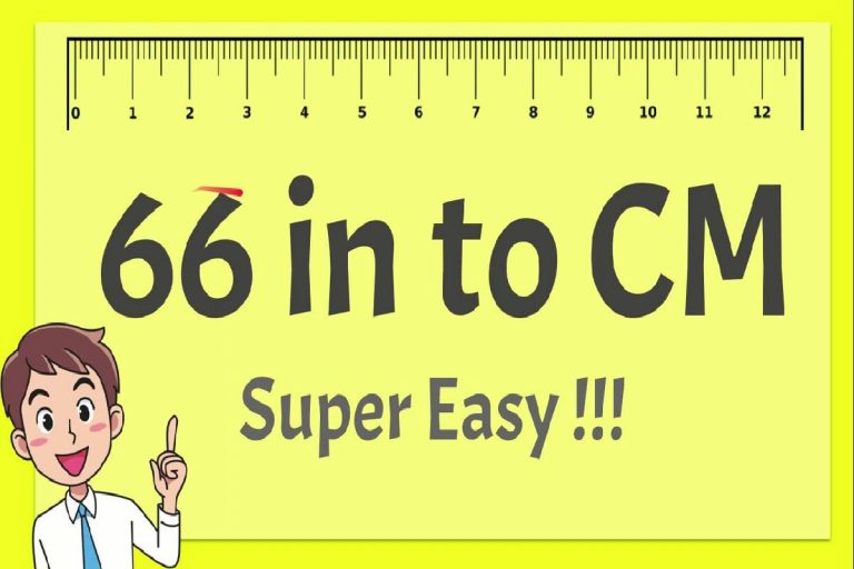 How to Calculate 66 Inches in cm?