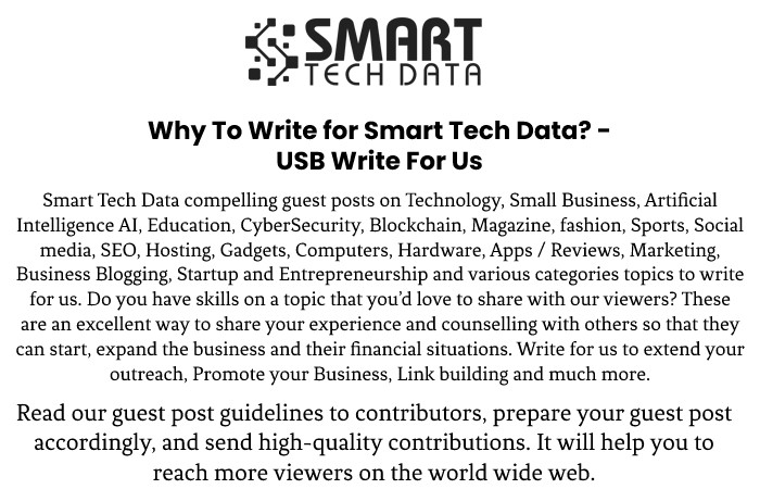 Why To write for Smart techdata