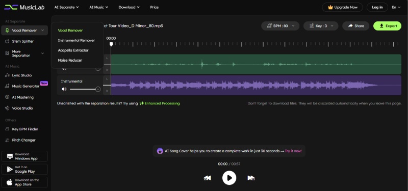 download clean voice audio