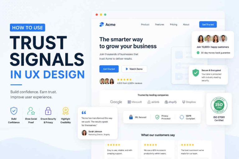 How to use trust signals in UX design