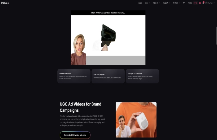 Why choose Pollo AI as an AI UGC ad video generator