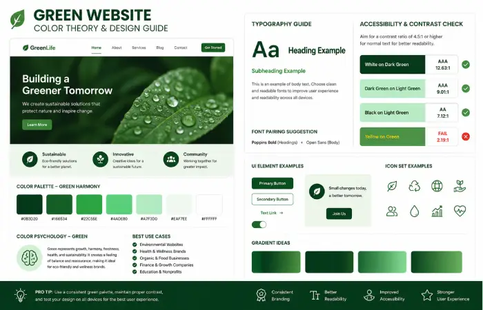 green-website-color-theory-guide