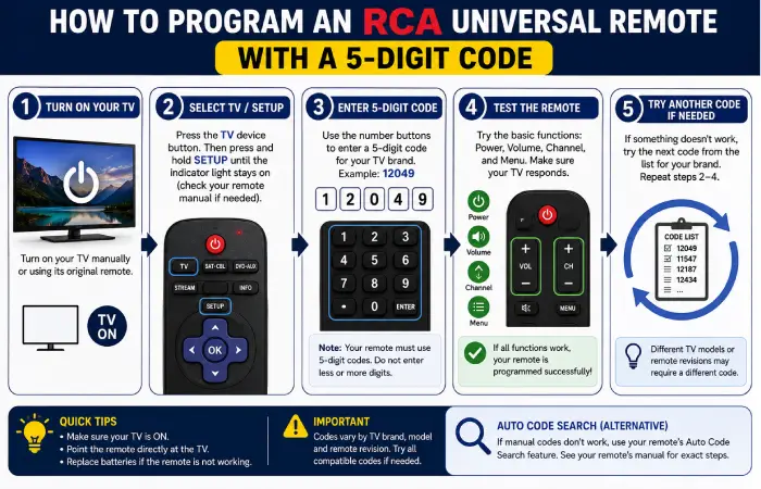 rca universal remote codes list 5 digit-about