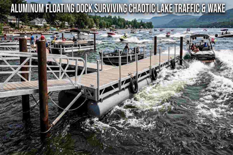 How an Aluminum Floating Dock Survives Chaotic Lake Traffic and Wake